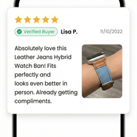 Thumbnail for Leather Jeans Hybrid Watch Band for Apple Watch - Review Screenshot