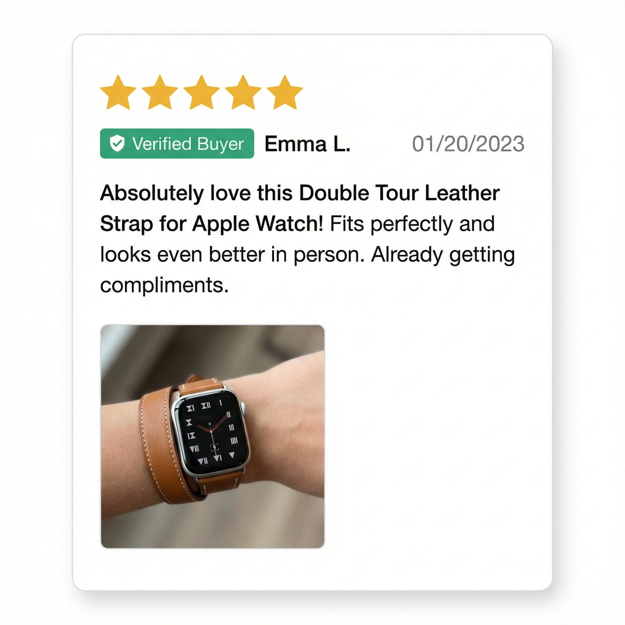 Double Tour Leather Strap for Apple Watch - Review Screenshot
