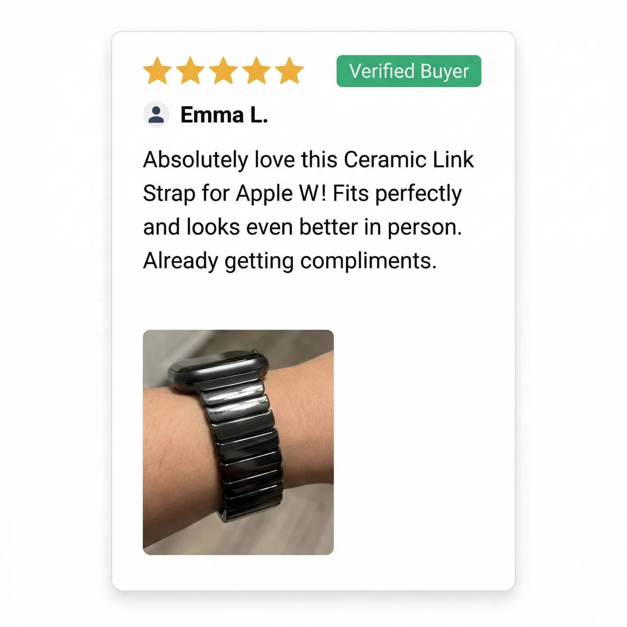Ceramic Link Strap for Apple Watch - Review Screenshot
