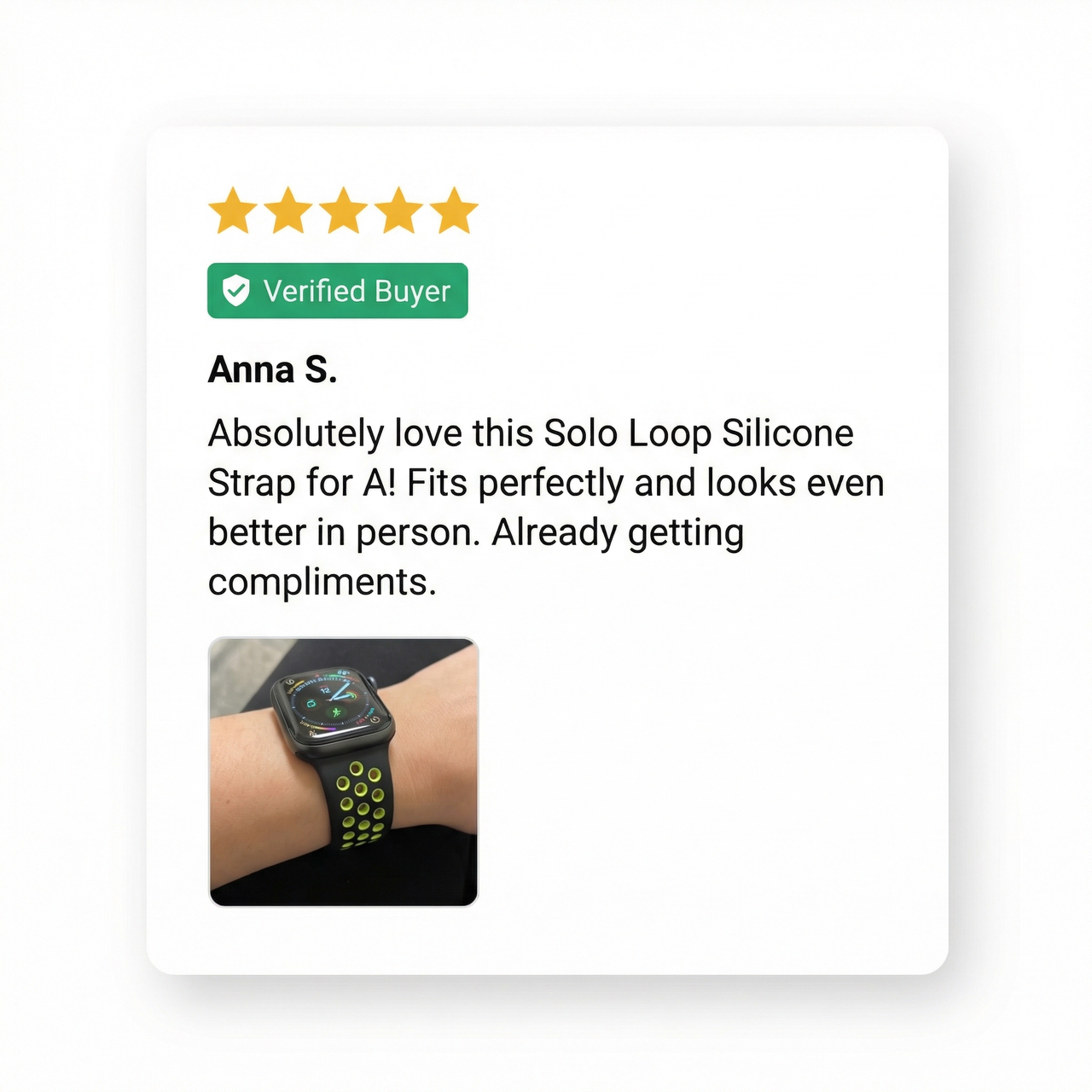 Solo Loop Silicone Strap for Apple Watch - Review Screenshot
