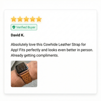 Thumbnail for Cowhide Leather Strap for Apple Watch - Review Screenshot