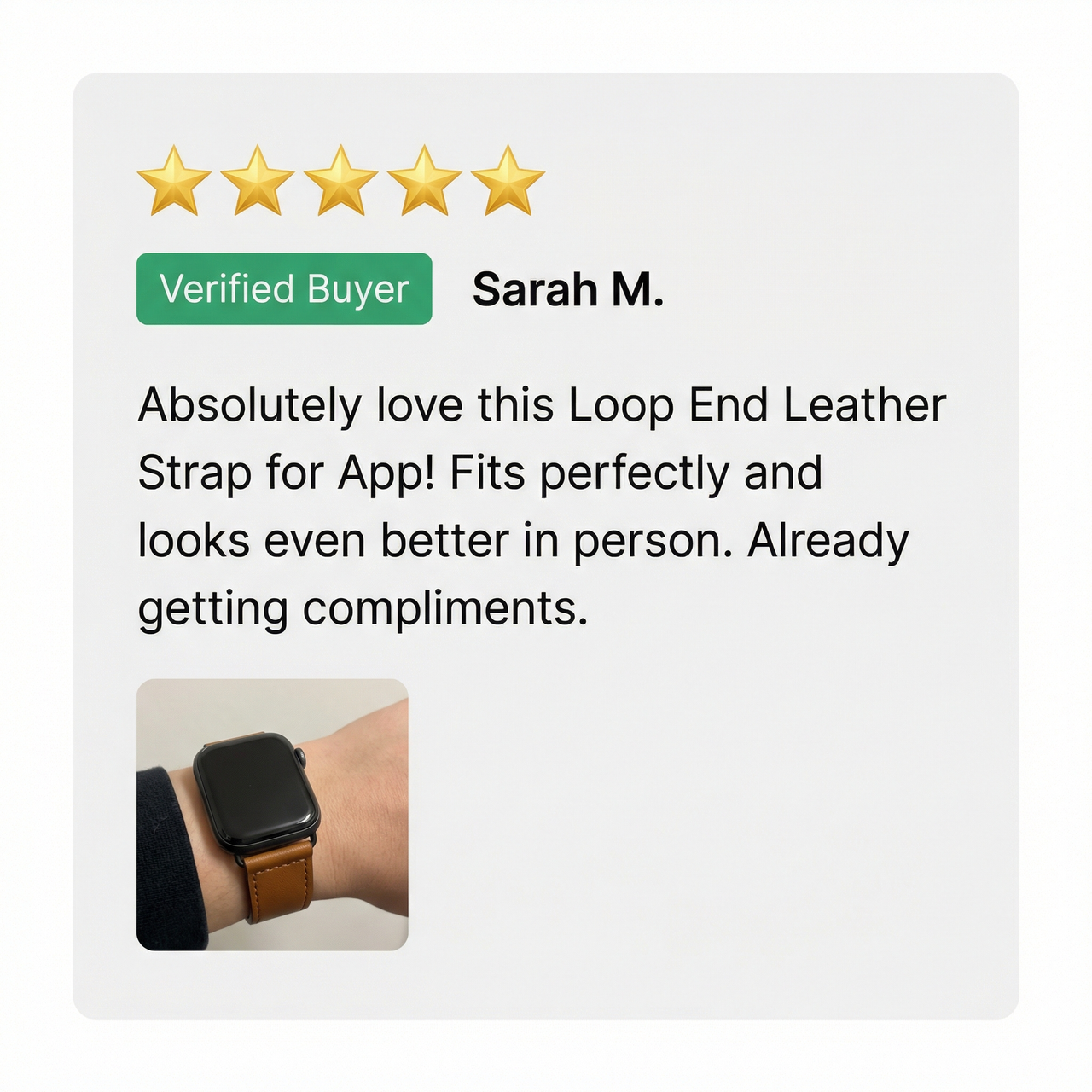 Loop End Leather Strap for Apple Watch - Review Screenshot