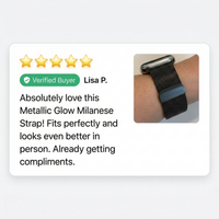 Thumbnail for Metallic Glow Milanese Strap for Apple Watch - Review Screenshot