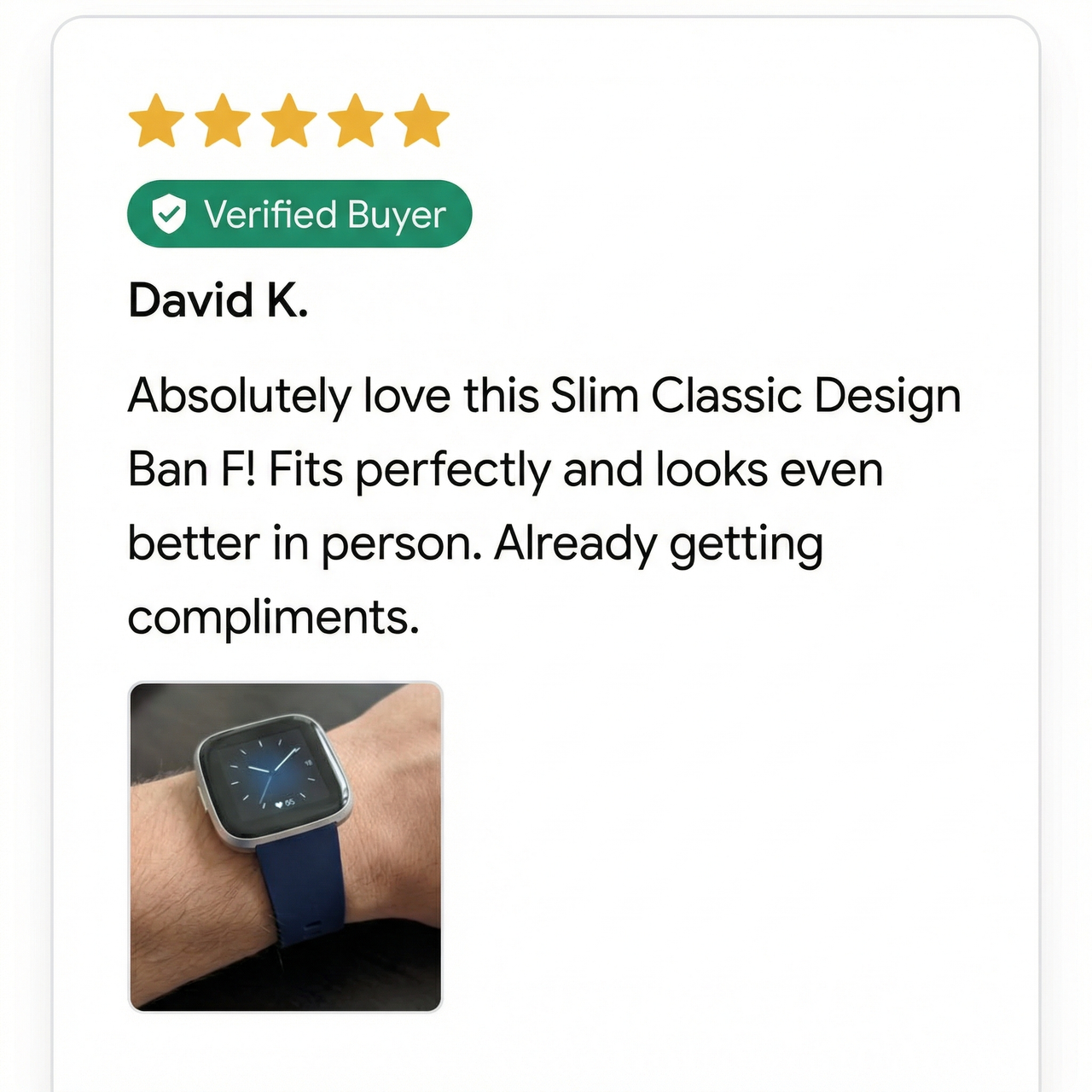Slim Classic Design Band for Fitbit Versa 2 - Review Screenshot