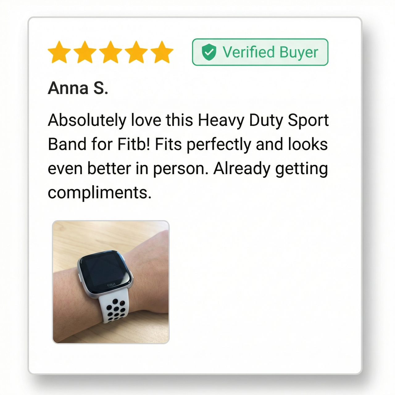 Heavy Duty Sport Band for Fitbit Versa 3 - Review Screenshot