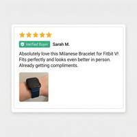 Thumbnail for Milanese Bracelet for Fitbit Versa / Versa 2 / Versa Lite - Review Screenshot