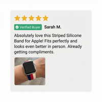 Thumbnail for Striped Silicone Band for Apple Watch - Review Screenshot