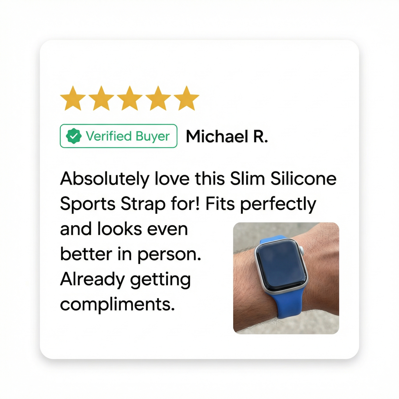 Slim Silicone Sports Strap for Apple Watch - Review Screenshot