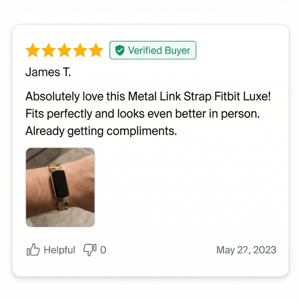 Metal Link Strap Fitbit Luxe - Review Screenshot