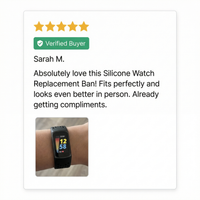 Thumbnail for Silicone Watch Replacement Band for Fitbit Charge 5 / 6 - Review Screenshot