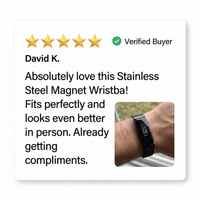 Thumbnail for Stainless Steel Magnet Wristband for Fitbit Inspire 2 - Review Screenshot