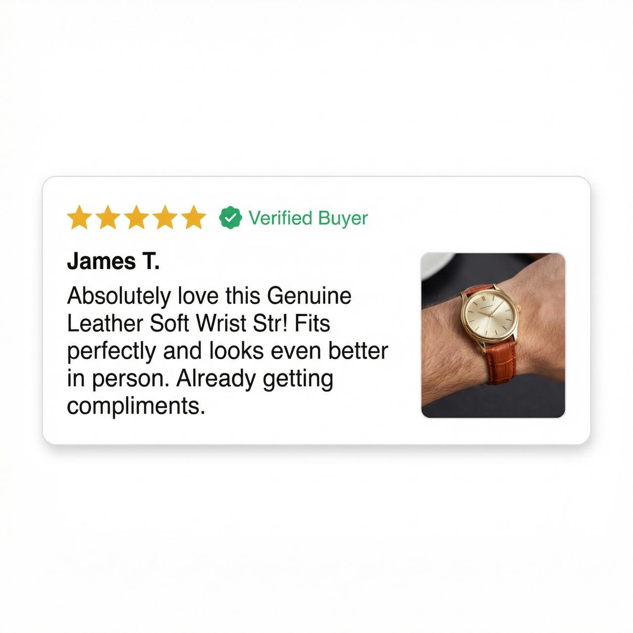 Genuine Leather Soft Wrist Strap - Review Screenshot