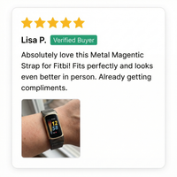 Thumbnail for Metal Magentic Strap for Fitbit Charge 5 / 6 - Review Screenshot