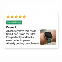 Thumbnail for Nylon Solo Loop Strap for Fitbit Versa Lite / 2 / 3 / Sense - Review Screenshot