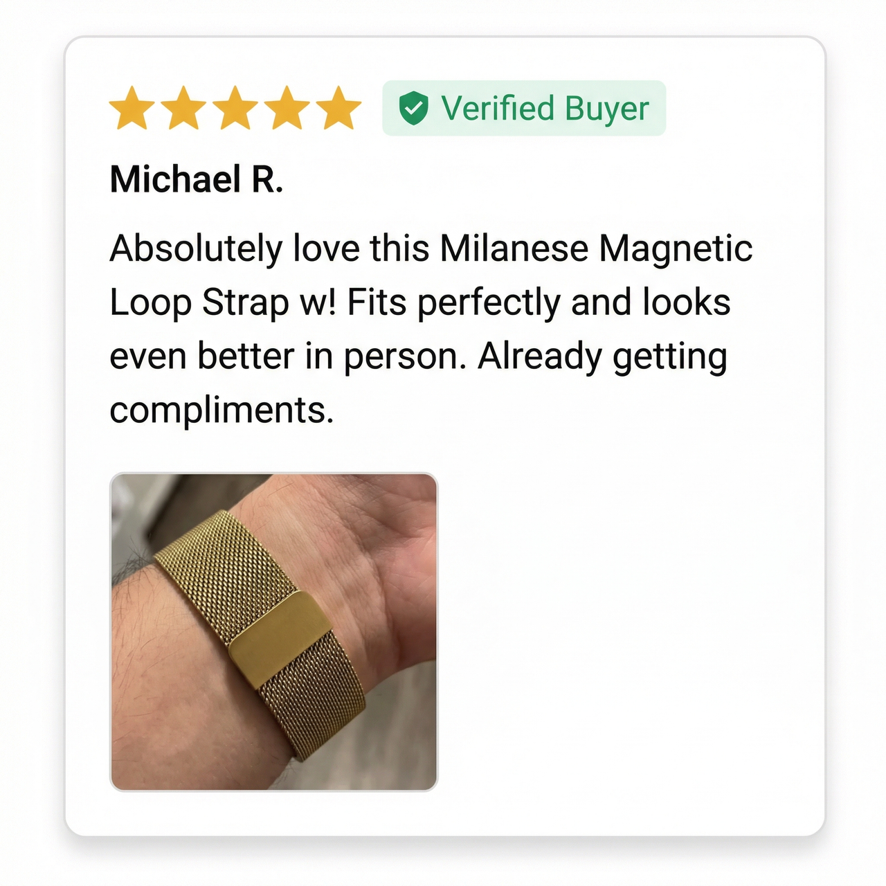 Milanese Magnetic Loop Strap with Quick Release - Review Screenshot