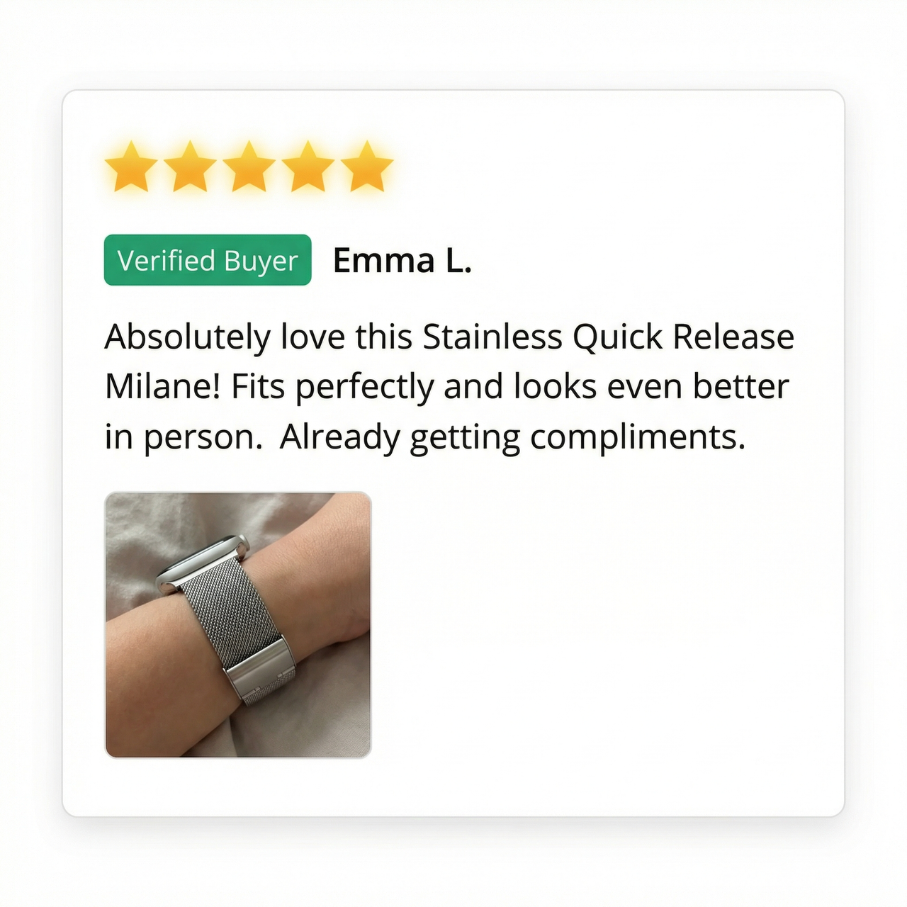 Stainless Quick Release Milanese Loop - Review Screenshot