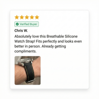 Thumbnail for Breathable Silicone Watch Strap with Quick Release - Review Screenshot