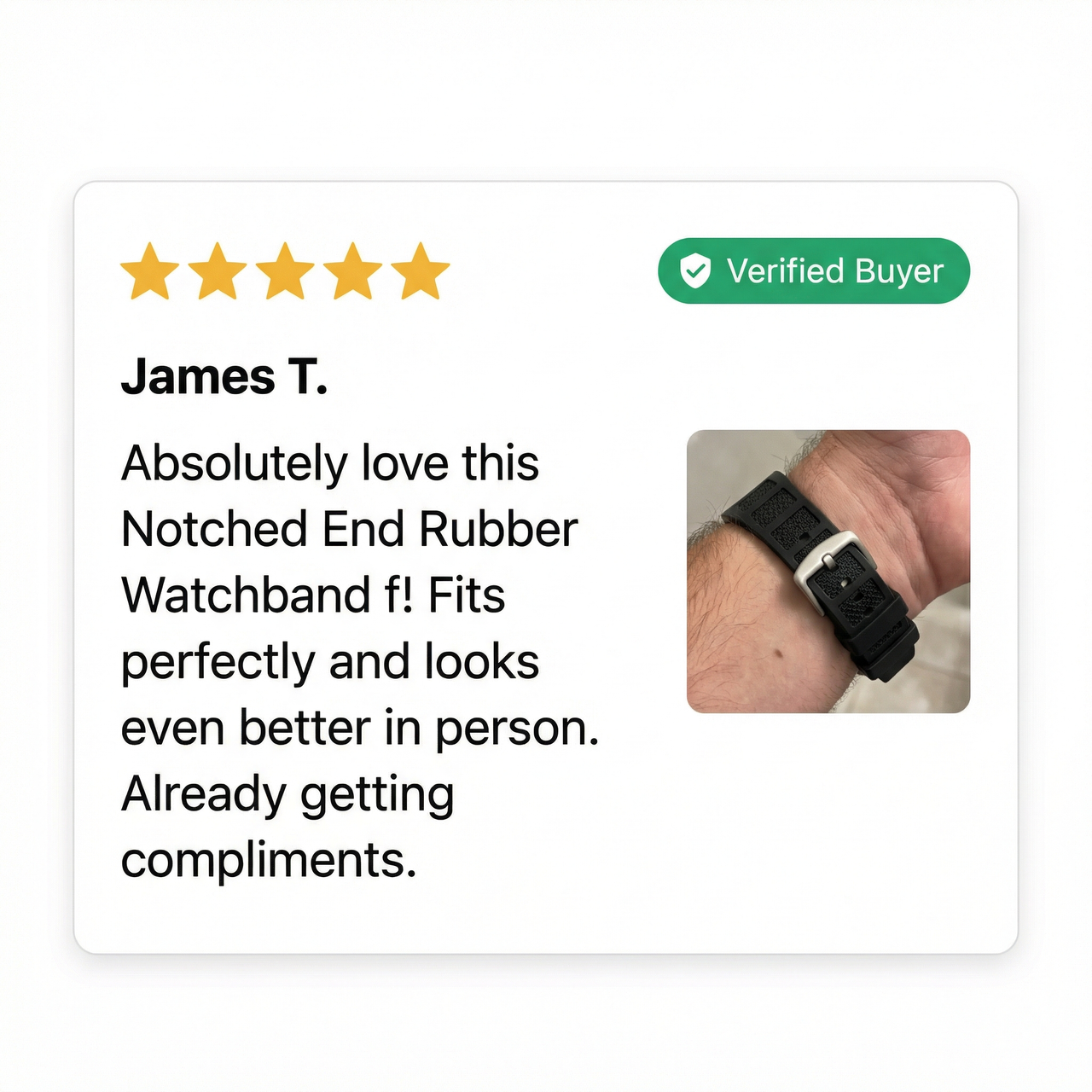 Notched End Rubber Watchband for IWC - Review Screenshot