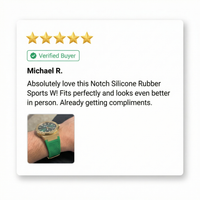 Thumbnail for Notch Silicone Rubber Sports Watch Band for Ferragamo F-80 - Review Screenshot