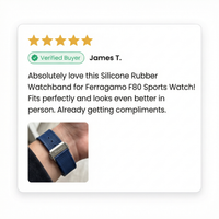 Thumbnail for Silicone Rubber Watchband for Ferragamo F80 Sports Watch - Review Screenshot