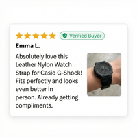 Thumbnail for Leather Nylon Watch Strap for Casio G-Shock - Review Screenshot
