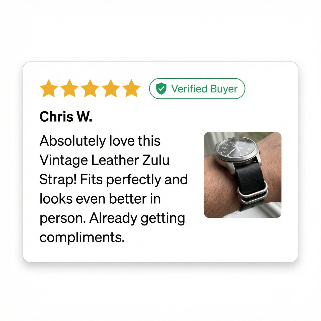 Vintage Leather Zulu Strap - Review Screenshot