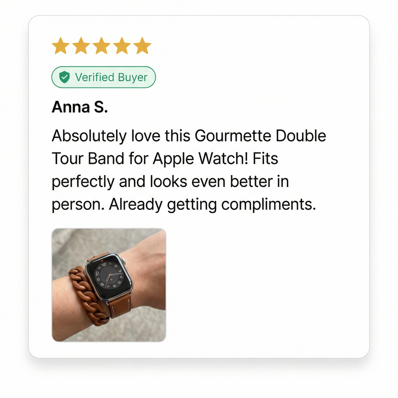 Gourmette Double Tour Band for Apple Watch - Review Screenshot
