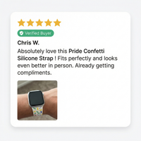 Thumbnail for Pride Confetti Silicone Strap for Apple Watch - Review Screenshot