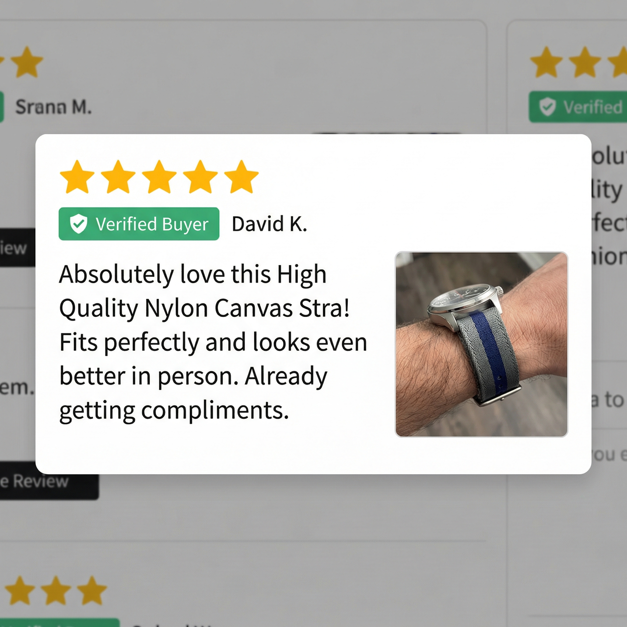 High Quality Nylon Canvas Strap - Review Screenshot