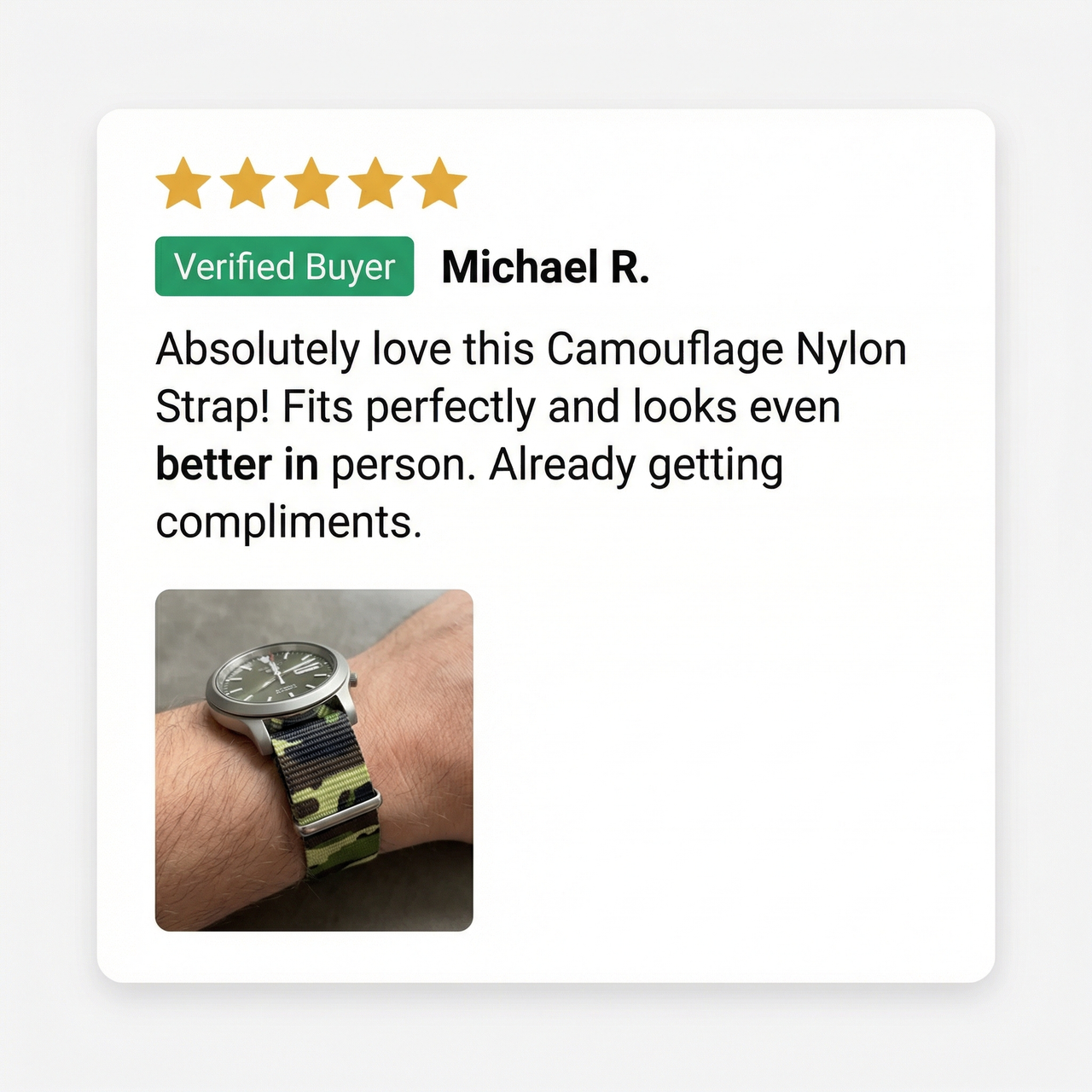 Camouflage Nylon Strap - Review Screenshot