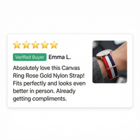 Thumbnail for Canvas Ring Rose Gold Nylon Strap - Review Screenshot