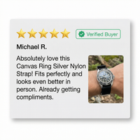 Thumbnail for Canvas Ring Silver Nylon Strap - Review Screenshot