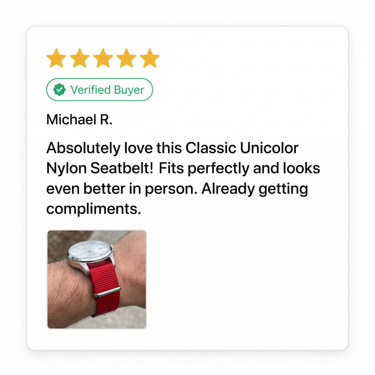 Classic Unicolor Nylon Seatbelt Strap - Review Screenshot