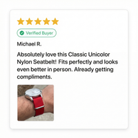 Thumbnail for Classic Unicolor Nylon Seatbelt Strap - Review Screenshot
