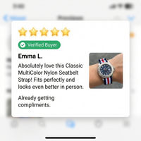 Thumbnail for Classic MultiColor Nylon Seatbelt Strap - Review Screenshot