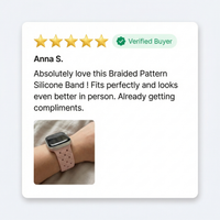 Thumbnail for Braided Pattern Silicone Band for Apple Watch - Review Screenshot