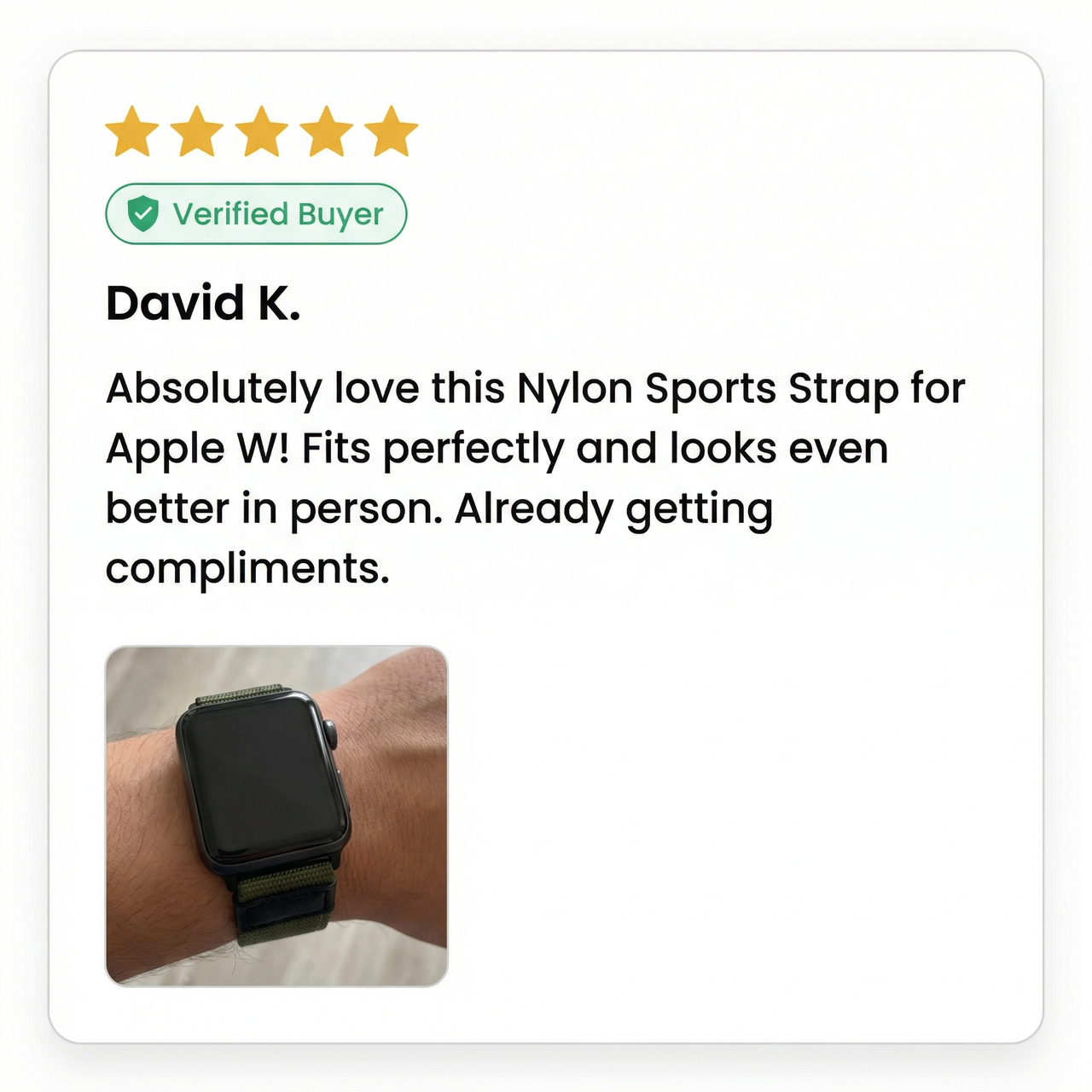 Nylon Sports Strap for Apple Watch - Review Screenshot