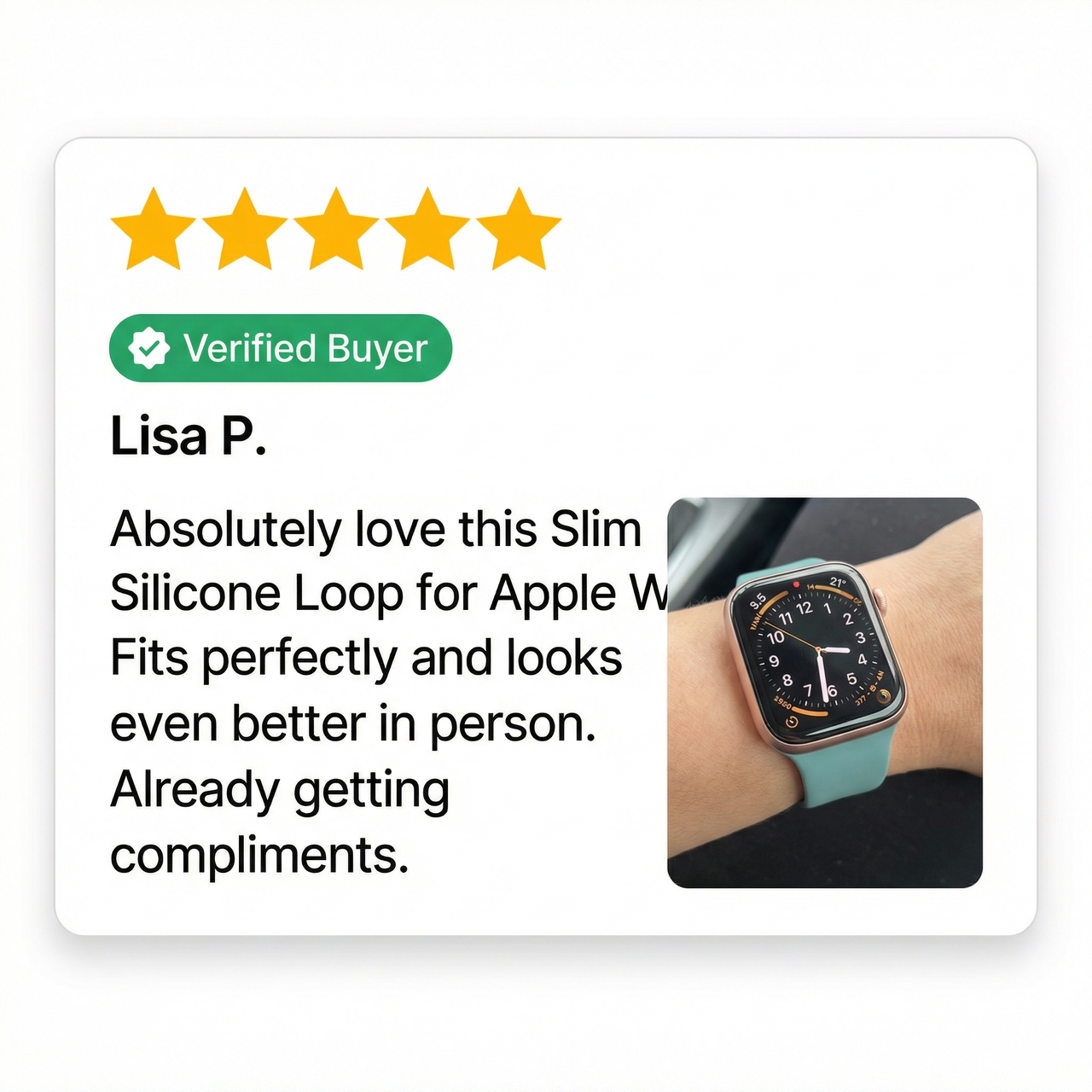 Slim Silicone Loop for Apple Watch - Review Screenshot