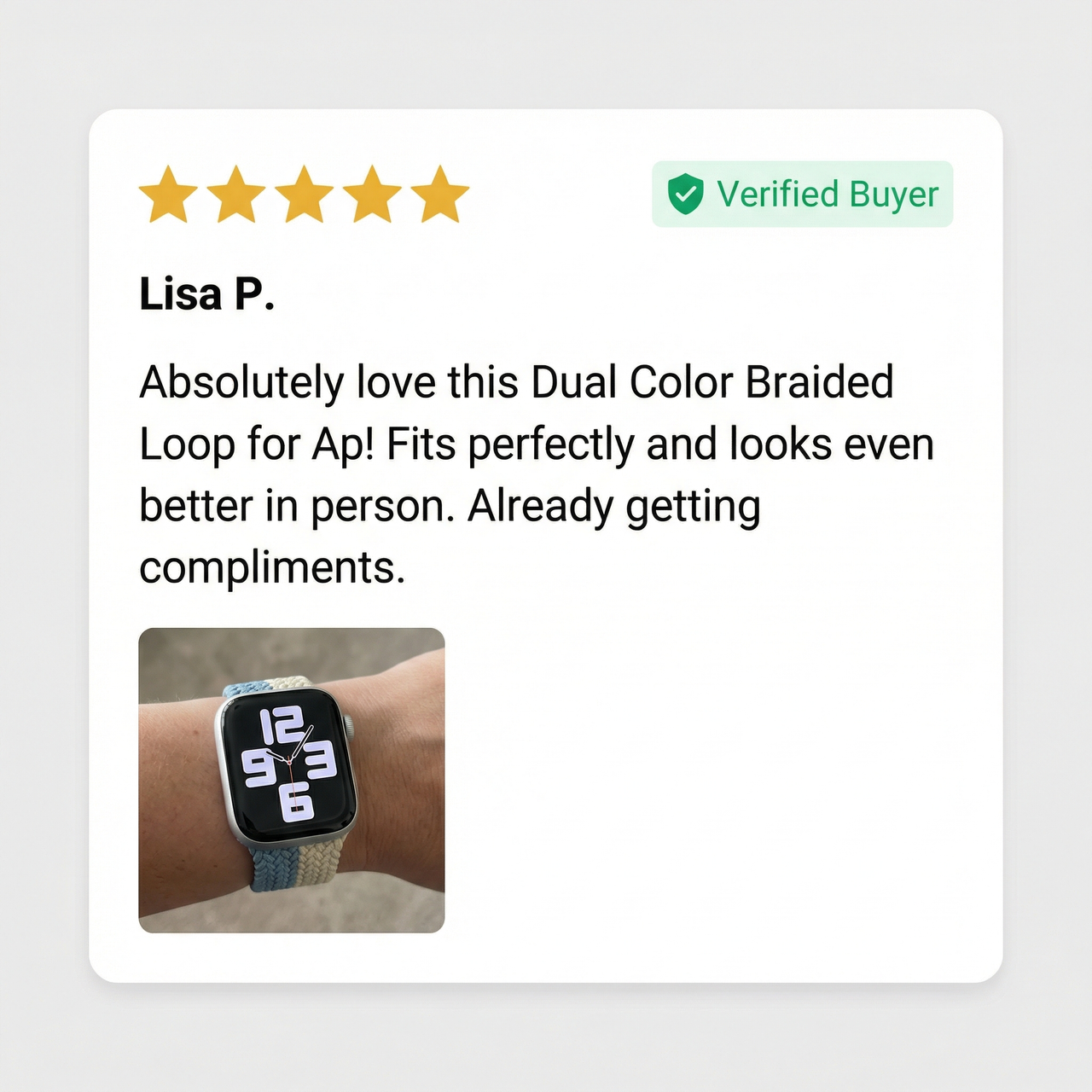 Dual Color Braided Loop for Apple Watch - Review Screenshot