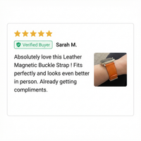 Thumbnail for Leather Magnetic Buckle Strap for Apple Watch - Review Screenshot