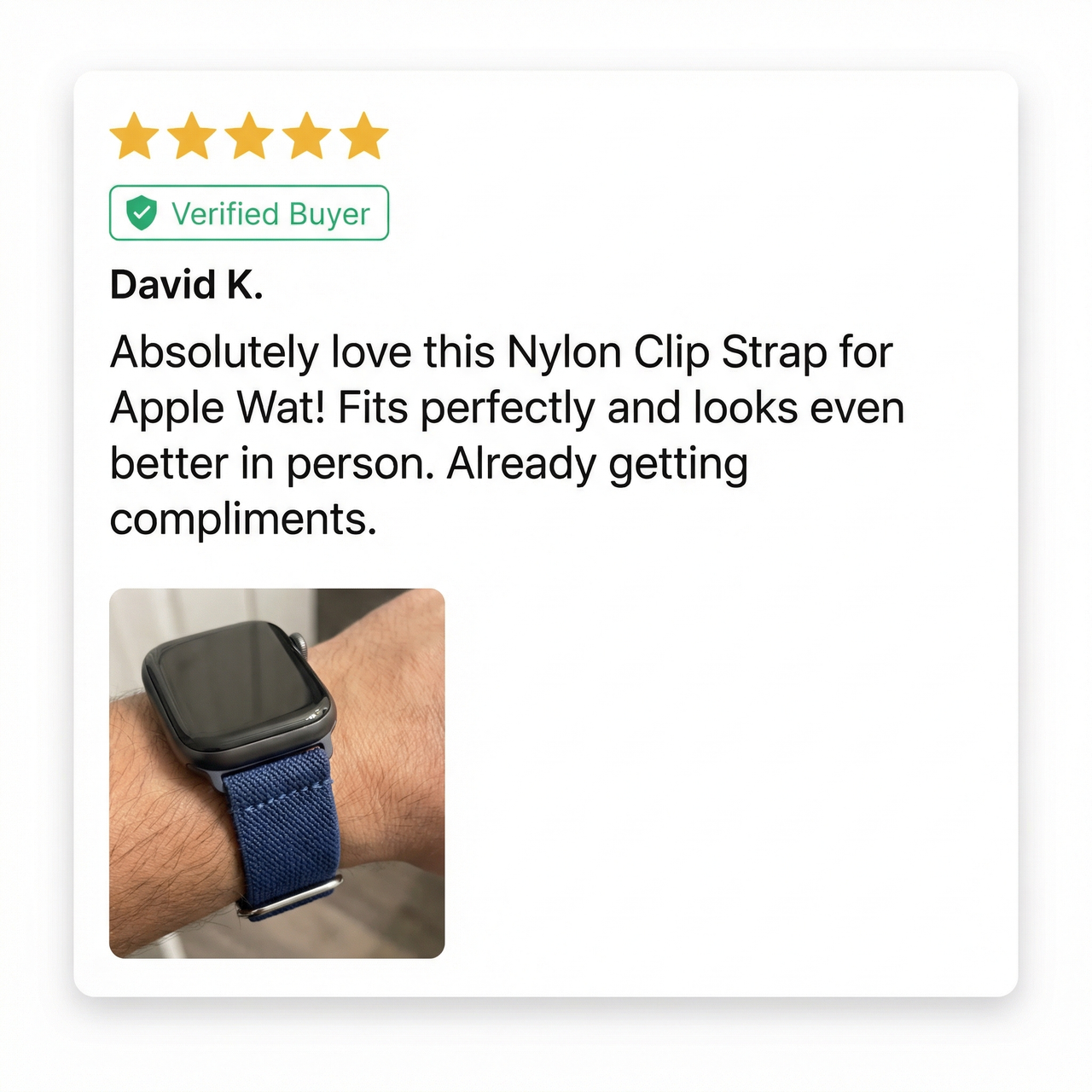 Nylon Clip Strap for Apple Watch - Review Screenshot