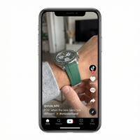 Thumbnail for Unicolor Curved End Rubber Strap for Omega X Swatch MoonSwatch - Tiktok Video