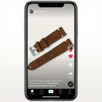 Thumbnail for Classic Suede Leather Quick Release Watchstrap - TikTok Video