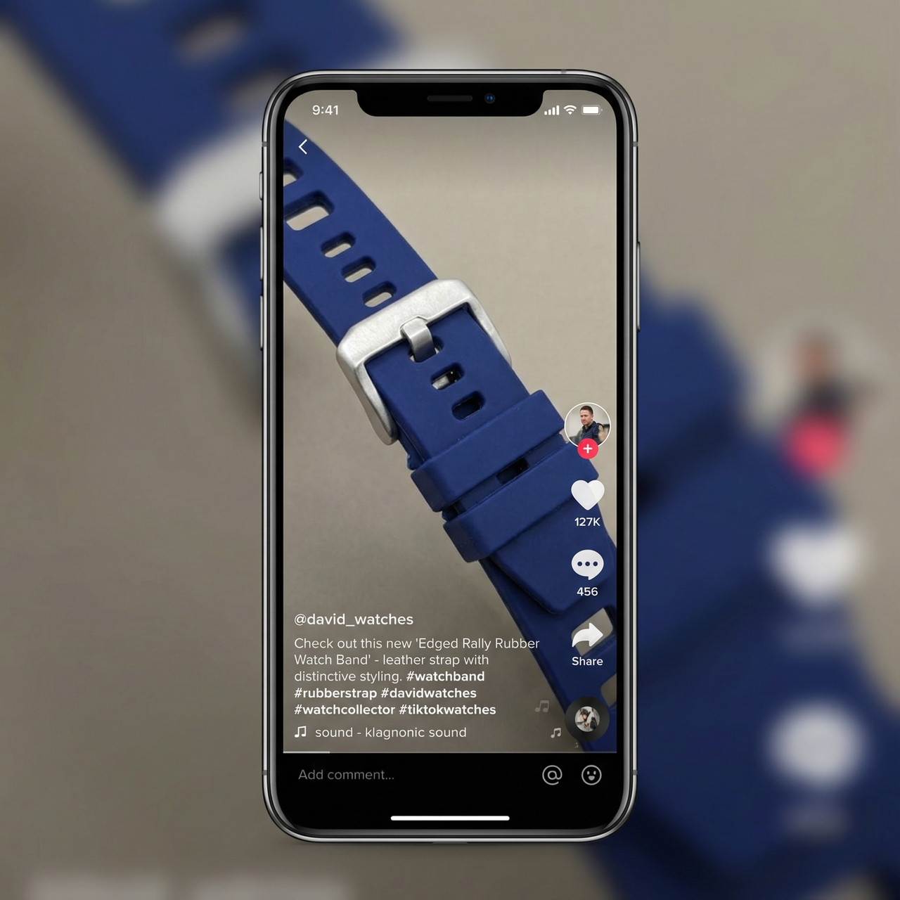 Edged Rally Rubber Watch Band - TikTok Video