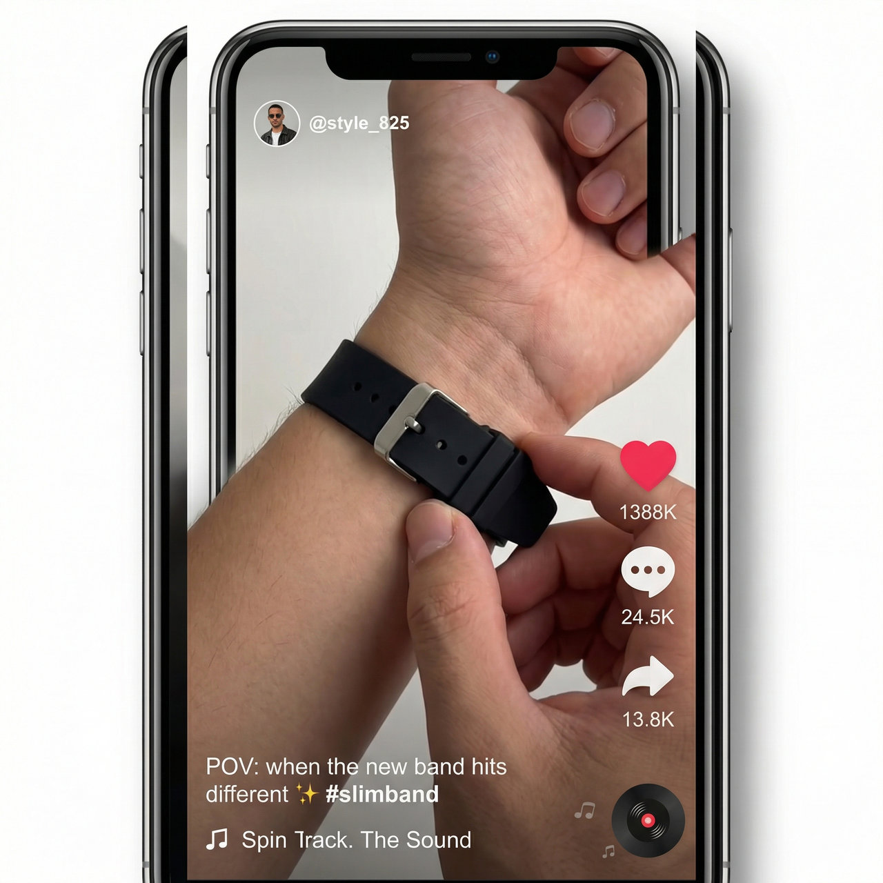 Slim Elegant Silicon Watch Strap - Tiktok Video