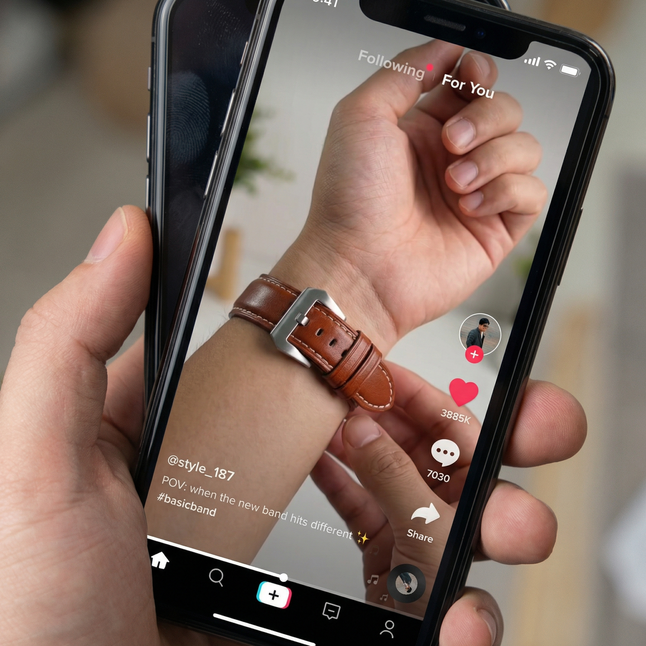 Basic PU Leather Strap - Tiktok Video