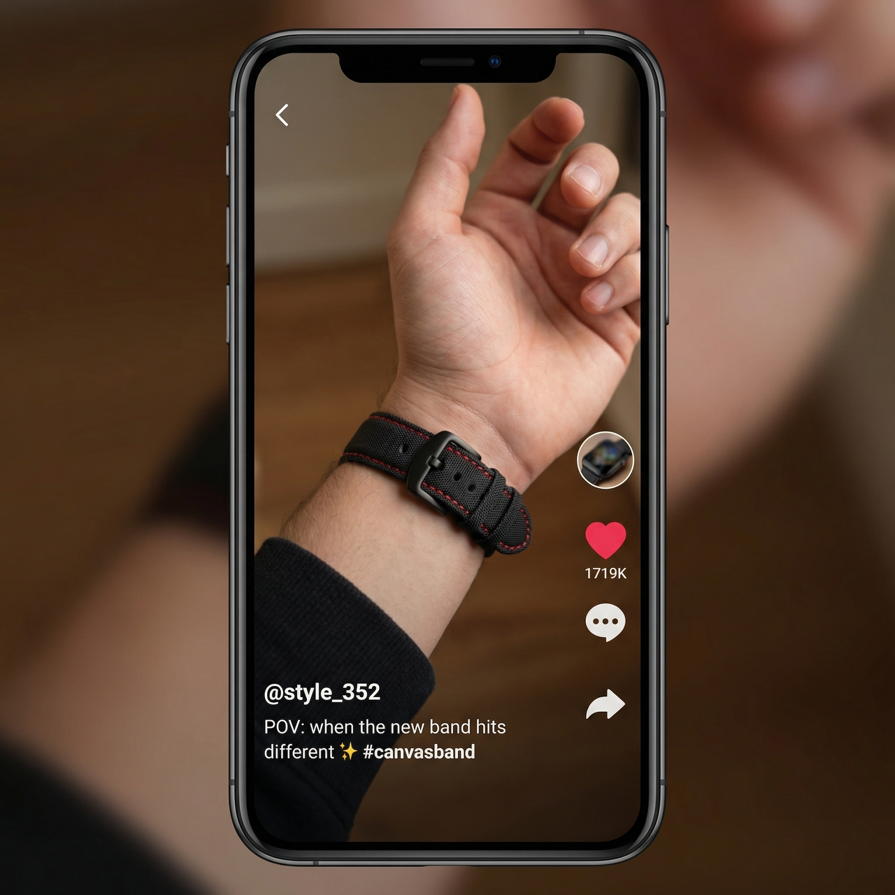 Canvas Genuine Leather Watchband - Tiktok Video