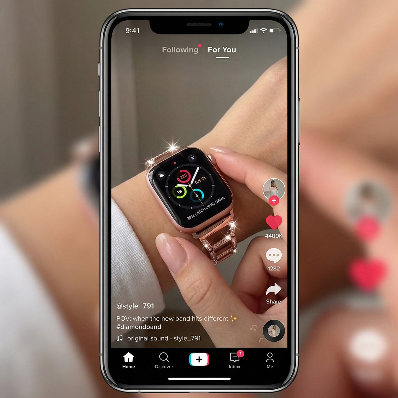 Diamond Strap for Apple Watch - Tiktok Video