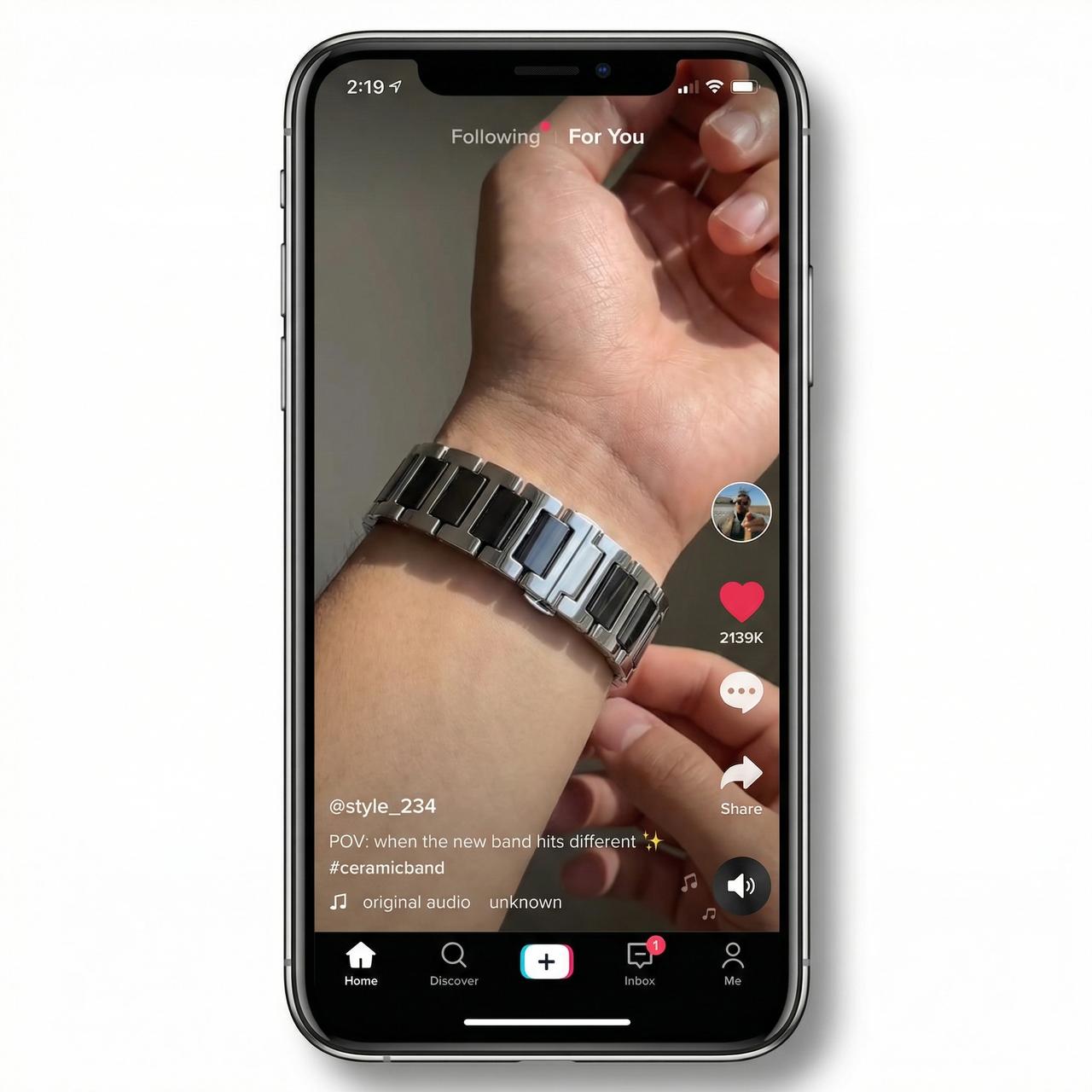 Ceramic Link Bracelet with Stainless Steel for Apple Watch - Tiktok Video