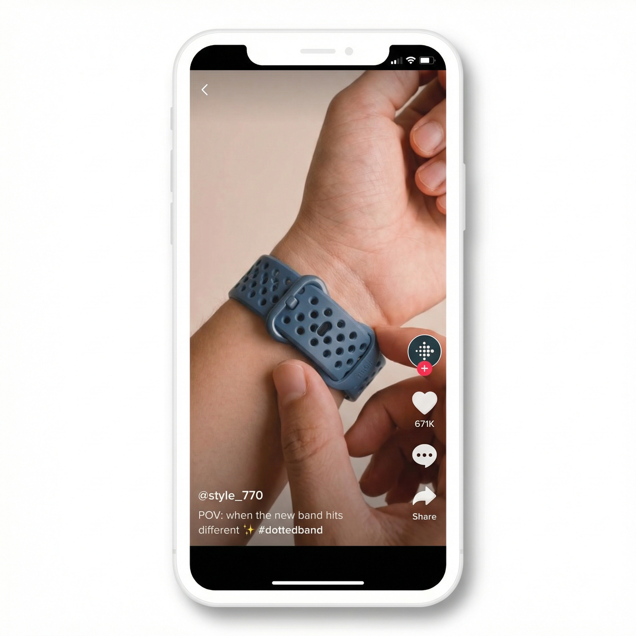 Dotted Rubber Wristband for Fitbit Charge 3 - Tiktok Video